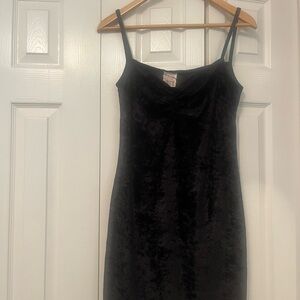 Elegant Black Velvet Dress